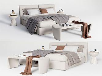 Modern Double Bed 3d model