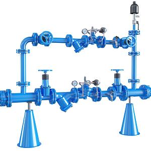 Modern Piping 3d model