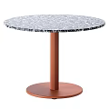 Stylish Modern Side Table With Round Top Column Design And Multiple Color Options 3d model