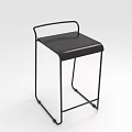 Modern Black Bar Stool With Square Seat And Sturdy Metal Frame Design
