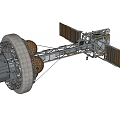 Advanced Satellite With Solar Panels Orbiting Earth In Outer Space