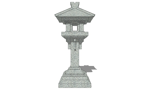 Chinese lawn lamp gabion lamp 3d model