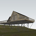 Modern Homestay Mountain Villa Forest Residence Cabin Rural Architecture 3d model