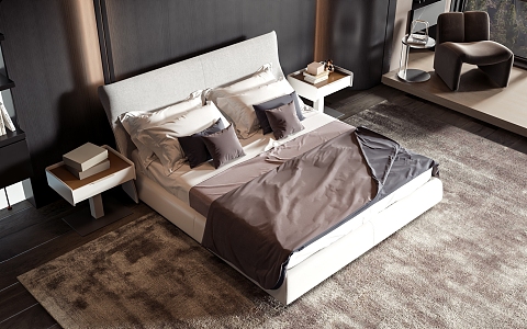 Style Commodity Bed 3d model