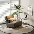Single sofa 3d model