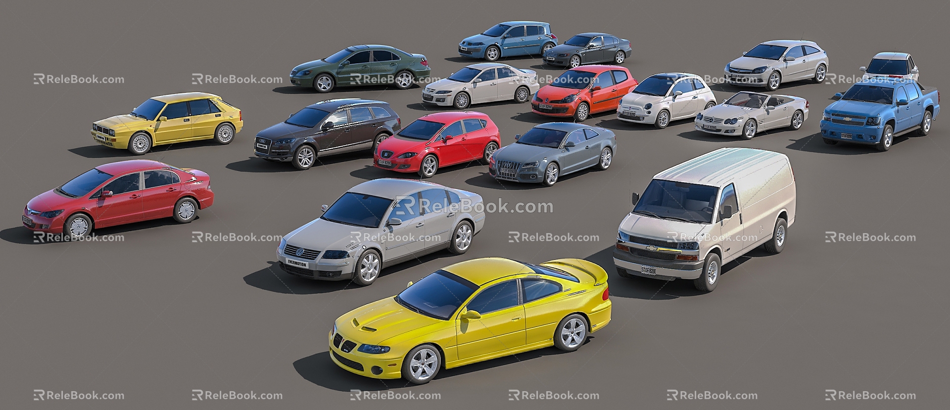 Car Car Car Car Combination 3d model