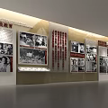 Cultural Art Exhibition Hall Featuring Historical Photos And Text Display Panels