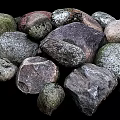 modern stone pile stone block 3d model