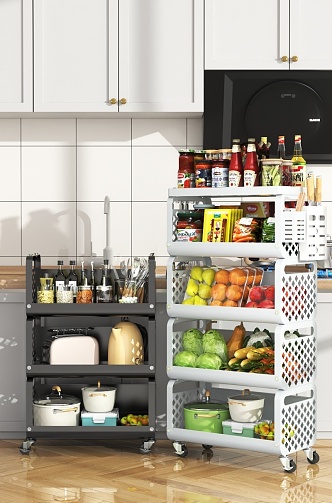 Kitchen Storage Rack 3d model