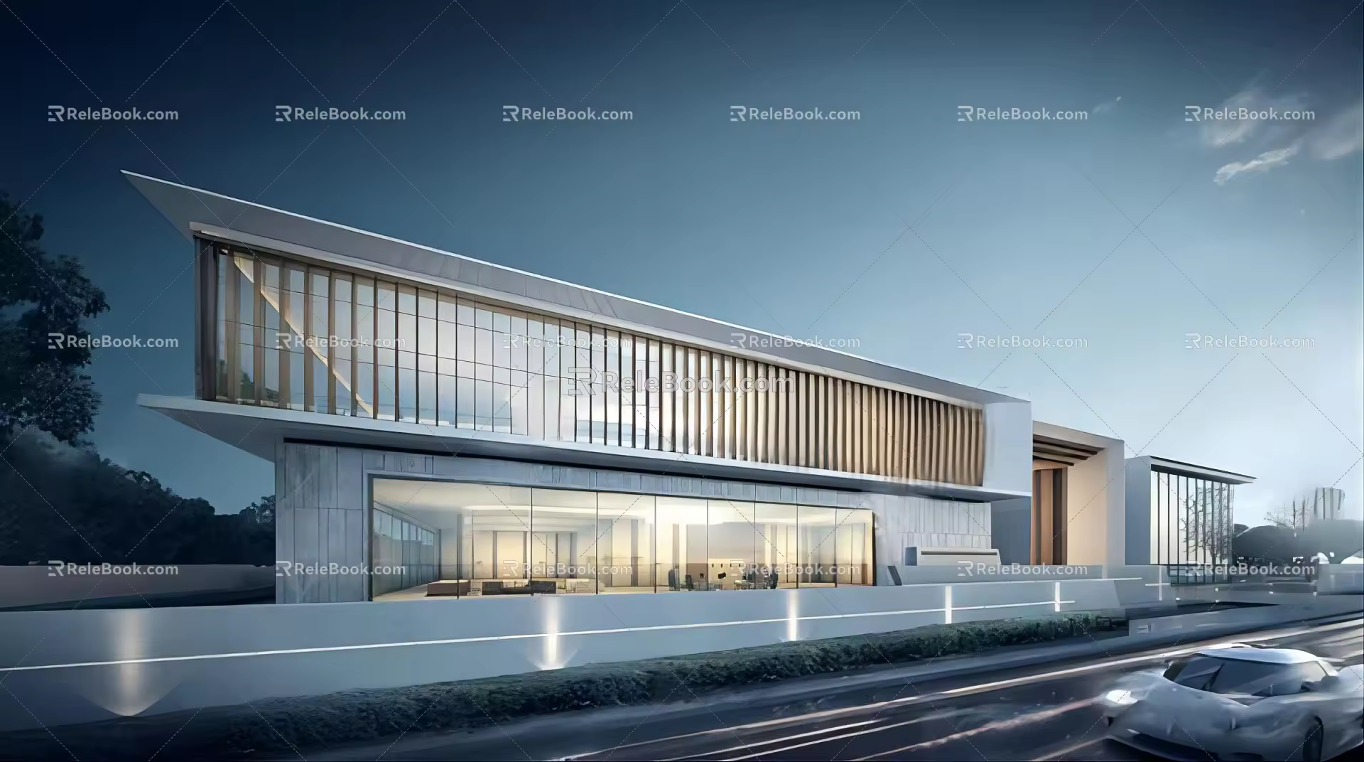 Modern Sales Office Architecture Exhibition Art Gallery Architecture 3d model