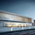 Modern Sales Office Architecture Exhibition Art Gallery Architecture 3d model