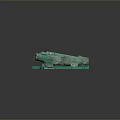 Highly Detailed Green Spacecraft Wreckage Model for Aerospace Research and Exhibition