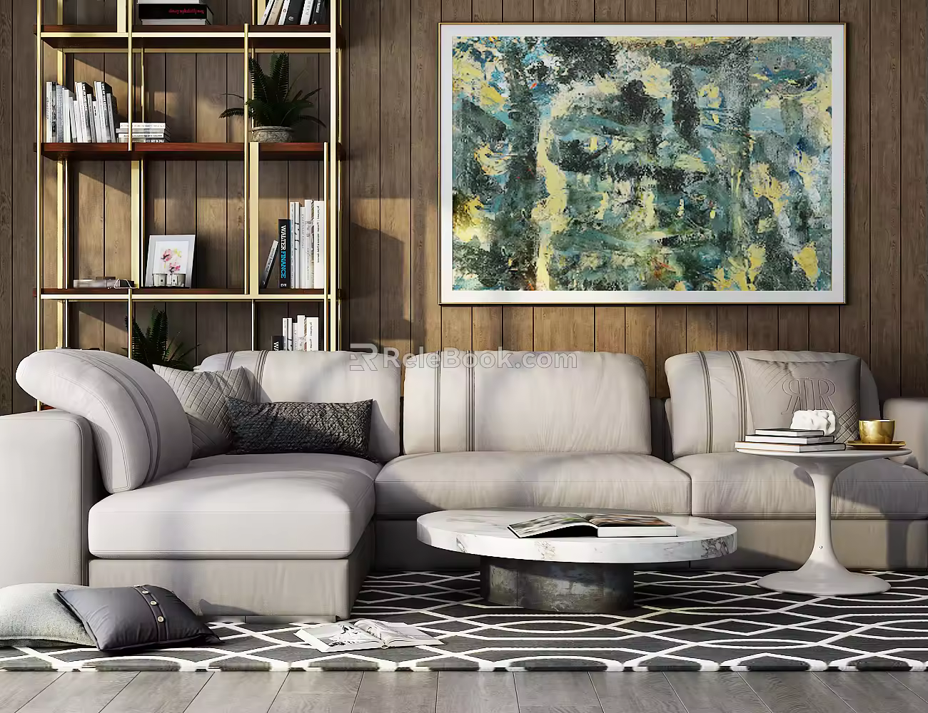 Modern Multiplayer Sofa Combo 3d model