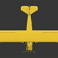 Yellow Biplane Model For Aerospace Enthusiasts Collection Display Item 3d model
