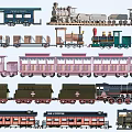 Colorful Vintage Garden Decor Train Models With Various Styles And Colors
