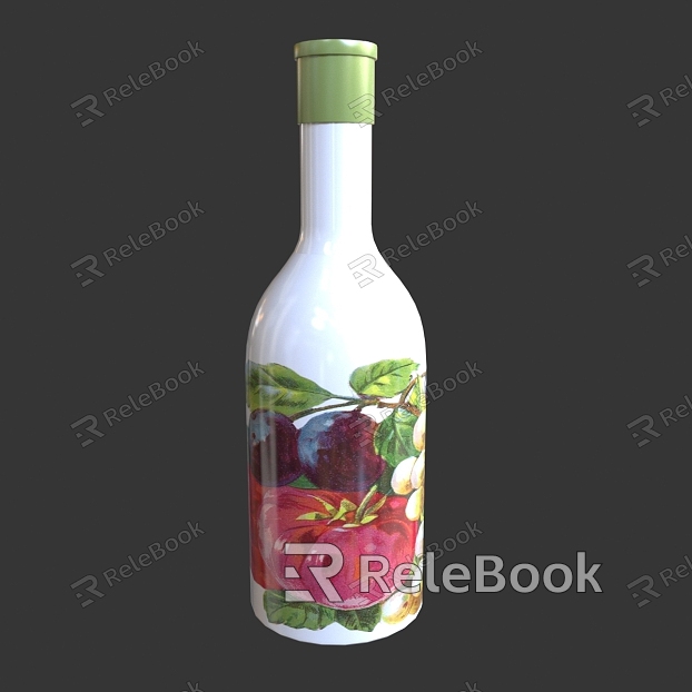 Realistic wine bottle container bottle wine bottle red wine bottle beer bottle wine bottle glass bottle foreign wine bottle model