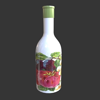 Realistic wine bottle container bottle wine bottle red wine bottle beer bottle wine bottle glass bottle foreign wine bottle 3d model