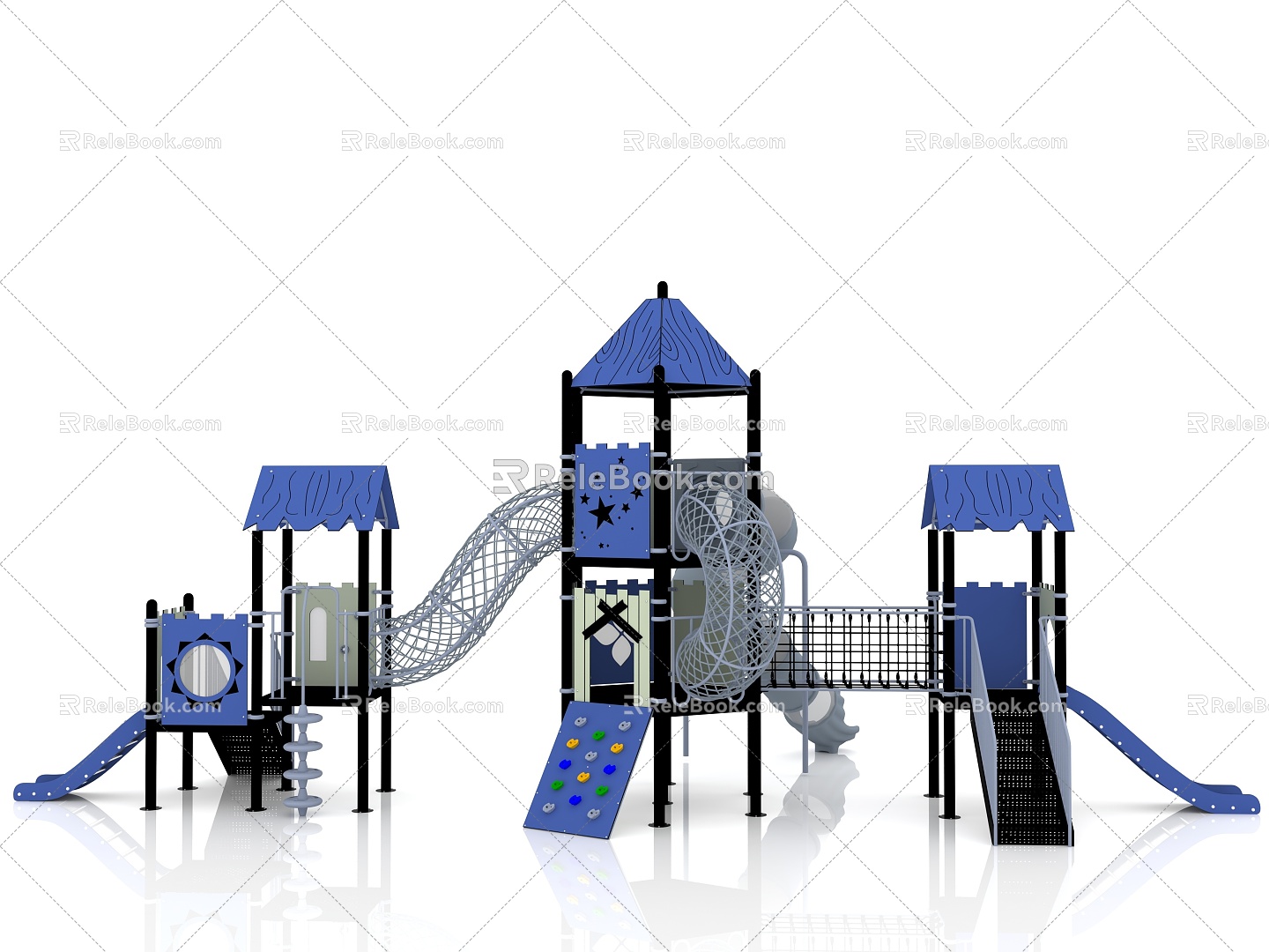 Slide Children's Slide Amusement Equipment Outdoor Slide Children's Combined Slide Outdoor Little Doctor Children's Amusement Equipment 3d model