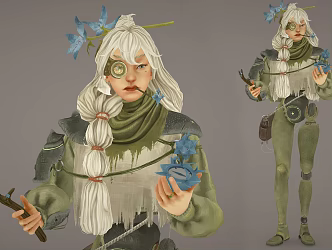 Game Girl Game Character Anime Girl Anime Character Anime Character Cartoon Man Elf Girl 3d model
