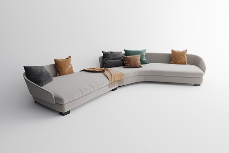 Modern shaped sofa 3d model