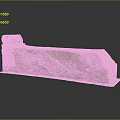 Natural Sandstone Structure With Rough Textured Surface On Black Reflective Base
