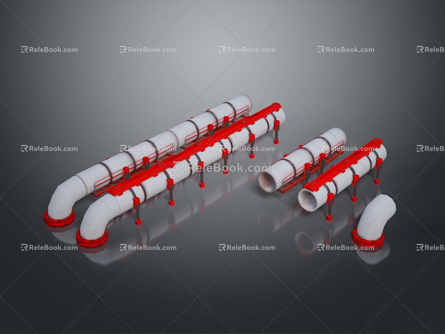 Pipe water pipe valve iron pipe fitting flange tee joint pipe water pipe valve 3d model