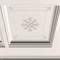 Elegant Classic Ceiling Design With Decorative Patterns Grid Details And Recessed Lighting 3d model