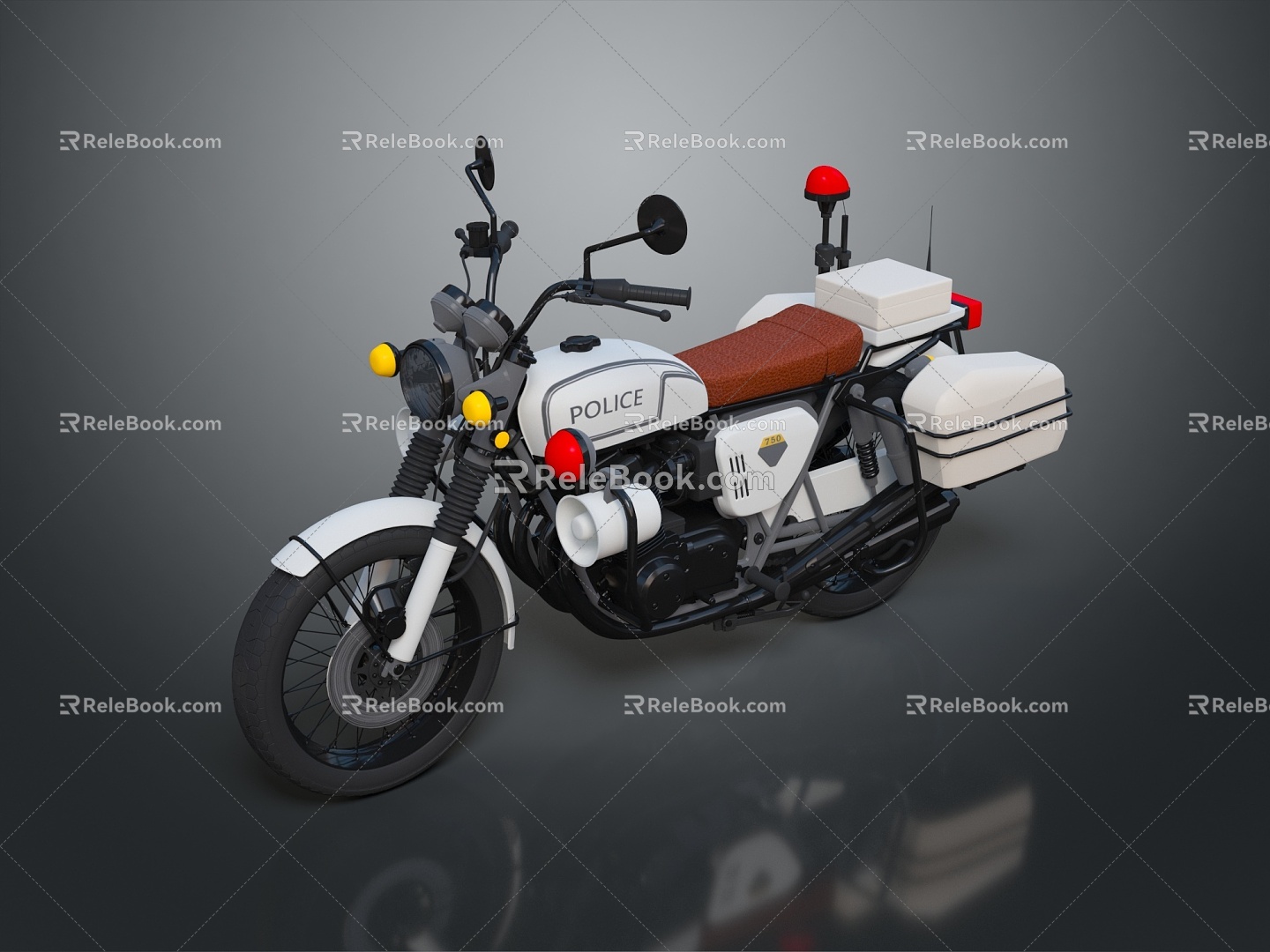 Police motorcycle police motorcycle two-wheeled motorcycle off-road motorcycle road racing motorcycle 3d model