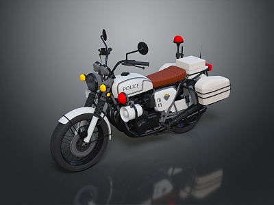 Police motorcycle police motorcycle two-wheeled motorcycle off-road motorcycle road racing motorcycle 3d model