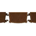 Classic Carved Dark Brown Solid Wood Nesting Side Tables Set For Traditional Home Interior Decor