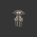 Modern Jellyfish Barrel Jellyfish Fireworks Jellyfish Silver Coin Jellyfish 3d model