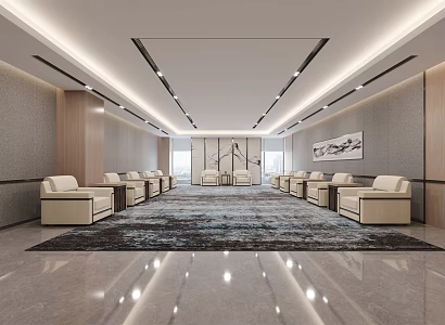 New Chinese Reception Room 3d model