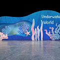 Underwater World Themed Photo Spot With Coral Seashell And Seagrass Decorations
