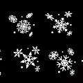 Three-dimensional snowflake decorative pendant 3d model