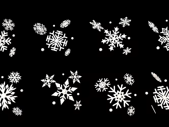 Three-dimensional snowflake decorative pendant 3d model