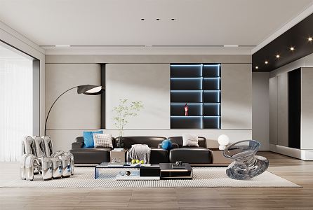 modern living room 3d model