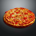 Delicious Freshly Baked Pizza With Golden Crust Tomato Sauce And Melted Cheese