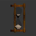 Decorative Ornament Decoration Set With Wooden Frame And Glass Sand Hourglass Timer