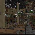 Modern Industrial Bar Interior With Brick Walls Pendant Lights And Seating Area