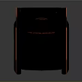 Black Gaming Chair With Orange Accent Cougar Branded Logo And Quilted Design