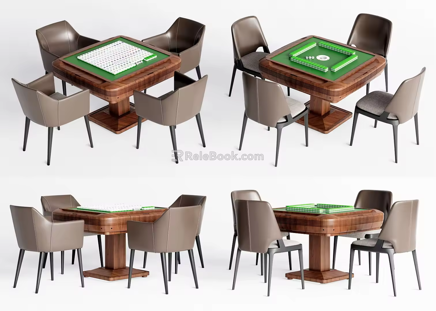 Modern Mahjong Table and Chair Chess and Cards Table and Chair Combination Mahjong Table Mahjong Machine 3d model