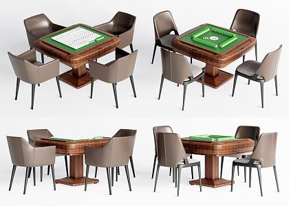 Modern Mahjong Table and Chair Chess and Cards Table and Chair Combination Mahjong Table Mahjong Machine 3d model