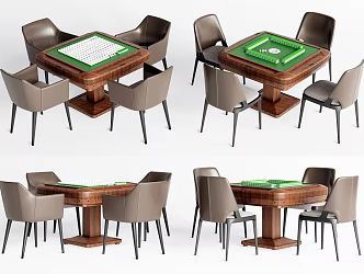 Modern Mahjong Table and Chair Chess and Cards Table and Chair Combination Mahjong Table Mahjong Machine 3d model