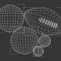 Assorted Sports Equipment Featuring Different Balls Including Football Volleyball Tennis And Rugby