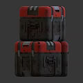 Stacked Red And Gray Hardware Toolboxes For Storage And Organization