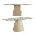 Modern Dining Table Design With Clear Glass Top And Black Conical Base 3d model