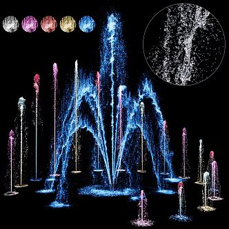 Fountain Waterscape 3d model