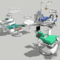 Dental Medical Equipment Treatment Chairs In Multiple Colors With Adjustable Arm And LED Light