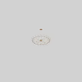 Elegant Modern Chandelier With Branch Like Metal Frame And Transparent Glass Strips