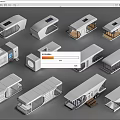 Modern Guesthouse Buildings With Modular Designs Solar Panels And Large Windows In Various Layouts